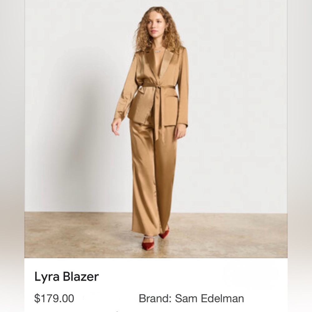 Sam Edelman Gold Lyra Blazer - Size M - Picture 3 of 13